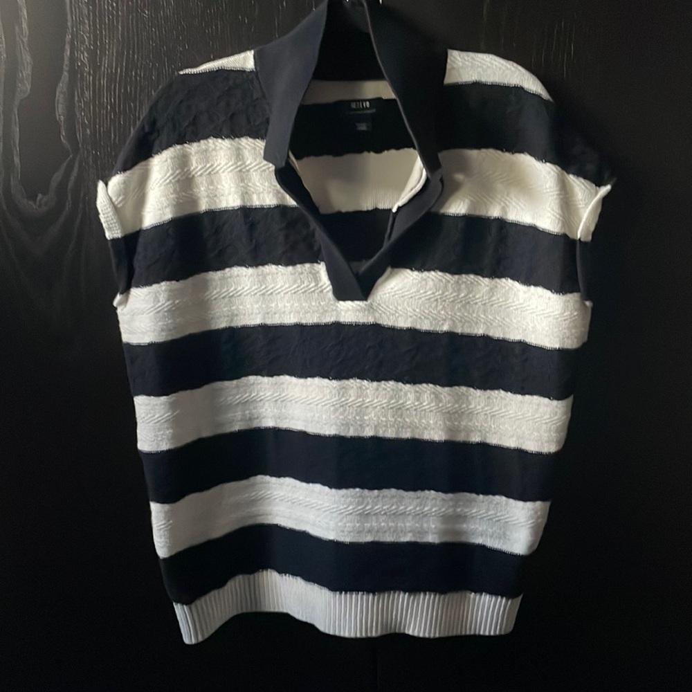Anthropologie Maeve striped muscle shirt‎ xs